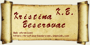 Kristina Beserovac vizit kartica